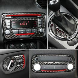 Voor Audi TT 2008-2014 Auto-interieur Accessaries Koolstofvezel Stickers Versnellingspook Koplamp Schakelpaneel Auto Stickers en Decals279S