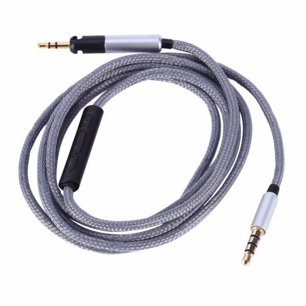 Livraison gratuite pour Audio Technica ATH-M50x ATH-M40x Prise mâle 35 mm à prise mâle 25 mm Câble d'extension de casque de remplacement en nylon Mic Xcrla