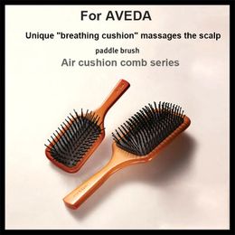 Pour Aveda peigne de Massage Gasbag antistatique cheveux coussin d'air brosse à cheveux en bois humide bouclés démêlant brosse à cheveux coiffure style 240314