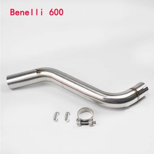 Voor Benelli Motorfiets Muffler Uitlaatpijp Roestvrijstalen Slip-on Uitlaat Mid Pijp voor Benelli BN 600 BN600 Motor