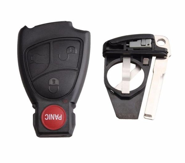 Pour Benz 4 boutons Remote Keyless Smart Key Board Couvre-coque Blank Blade Battery Holder12151443827931