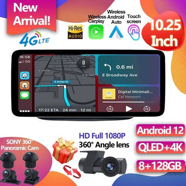 Para Benz B W246 2012-2018 10,25 pulgadas Android 12 pantalla táctil accesorios de coche Auto Carplay monitores Audio Radio reproductor Multimedia