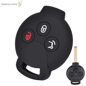 Voor Benz Smart New City Coupe Cabrio Crossblade Fortwo Roadster K Forfour Silicone Car Key Case Cover Keyless Fob Shell Holder