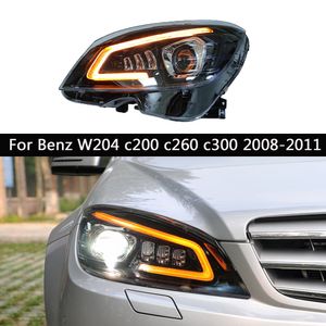 Pour Benz W204 LED phare de voiture c200 c260 c300 lampe avant DRL feux de jour Streamer clignotant dynamique LED accessoires d'éclairage