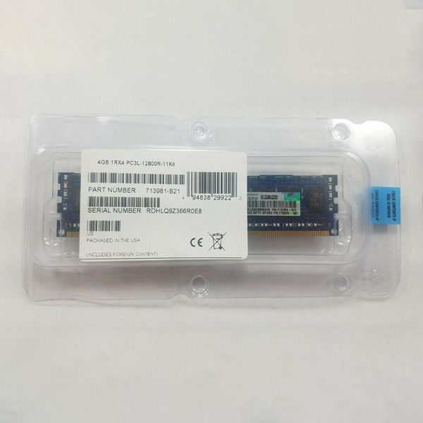 Para BL460C Gen8 BL660C 713981-B21 713754-071 715282-001 4GB DDR3 1600 Memoria de servidor Envío rápido de alta calidad