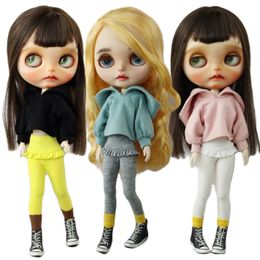 Pour Blythe Dolls Clothes Hoody Mabet Pull pour OB24 OB22 AZONE Dolls Leggings OUFIT 240527