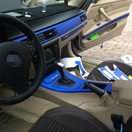 Para BMW Serie 3 E90 4 puertas 2005-2012 Panel de Control Central Interior manija de puerta 3D 5D pegatinas de fibra de carbono calcomanías estilo de coche Ac283A