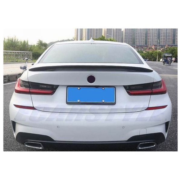 Pour BMW 3 Serise 2019+ G20 G28 aileron de lèvre de coffre d'aile arrière style P en Fiber de carbone