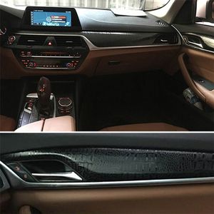 Autocollants en Fiber de carbone pour poignée de porte, panneau de commande Central intérieur, pour BMW série 5 2018 – 2020, accessoires de style de voiture
