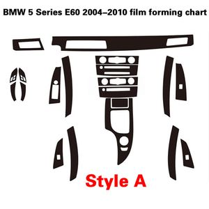 Pour BMW Série 5 E60 2004-2010 Autocollants de voiture auto-adhésifs 3D 5D autocollants et décalcomanies de voiture en vinyle en Fiber de carbone accessoires de style de voiture 260E