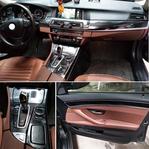 Pour BMW Série 5 F10 F11 2011-2017 Panneau de commande central intérieur Poignée de porte Autocollants en fibre de carbone Autocollants Accessoire de style de voiture