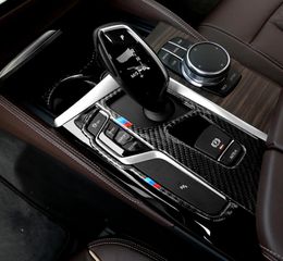 Pour BMW G30 5 S￩rie 5, style Carbon Fibre Contr￴le de commande Panneau de d￩calage D￉CORATIVE Stickers de bande d￩coratif Couvrer la garniture ACCESSOIRES AUTO1356701