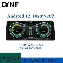 Para BMW Serie 3 5 E60 E61 CCC CIC System 12 3 pulgadas 1920 720P Android 12 Car Radio Player Multimedia GPS Navigation 4G Lte223c