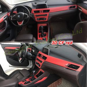 Voor Bmw X1 X2 F48 F39 2016-2021 Interieur Centraal Bedieningspaneel Deurklink 3D/5D Koolstofvezel stickers Decals Auto Styling Accessorie