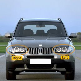 Pour BMW X3 E83 2003-2010, les phares avant de la voiture de voiture Cover-phare transparent Shade de lampe à lampe à la lampe d'origine
