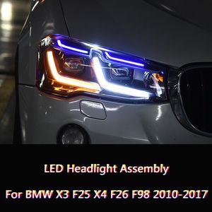 Pour BMW X3 F25 Phares Assemblage X4 F26 F98 Feux De Voiture DRL Feux Diurnes Dynamique Streamer Clignotant Indicateur High Beam LED Lampe Avant