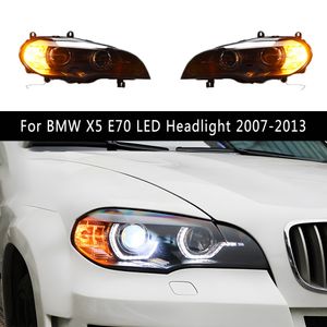 Pour BMW X5 E70 phare LED 2007-2013 feux diurnes DRL dynamique Streamer clignotant feux de route ange oeil projecteur lentille lampe avant