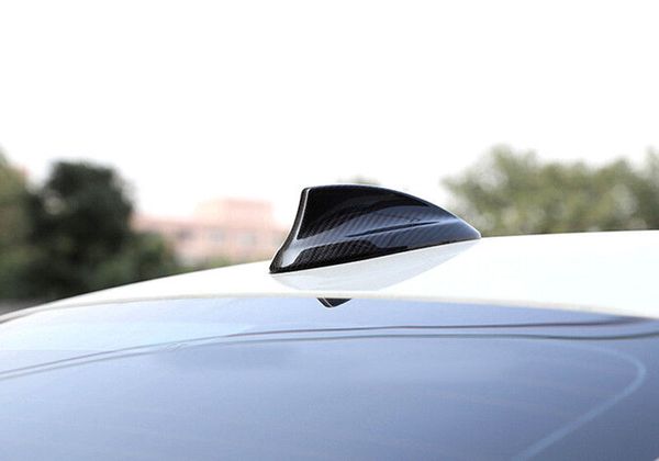 Para BMW X5 F15 2014-2017 Carbon Car Roof Antenna Shark Fin Cover Trim 1pcs