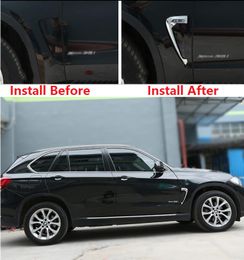 Voor BMW X5 F15 ABS Side Wing Air Vent Outlet Decoratieve Stickers Voorspatbord Side Nozzle Trim BlackChrome2645246L