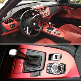 Autocollants 3D 5D en Fiber de carbone pour poignée de porte, panneau de commande Central intérieur, pour BMW Z4 E89 2009 – 2016, accessoires de style de voiture 293p