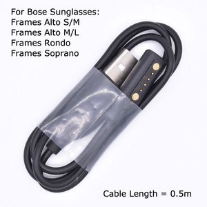 Para Bose Frames Alto Cargador USB Cable de carga magnético flexible con conector de 0,5 m Soporte de cable de carga Rondo Soprano Tenor Audio Gafas de sol