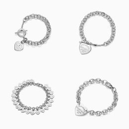 pour les femmes bracelets sterling sier en forme de coeur diamant de la tête de flèche amour chaîne pendentielle de haute qualité bijoux bijoux copine copine wi box qualité originale
