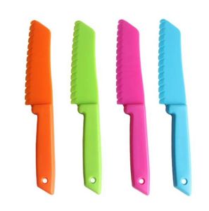 Pour pain laitue couteau de cuisine enfants Chef cuisine couteaux à fruits en plastique sûr enfants couteaux à éplucher coupe-dents de scie