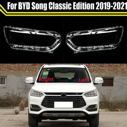 Couvercle de phare de voiture pour BYD Song Classic Edition 2019 2020 2021, abat-jour de phare automobile, coque de lentille en verre