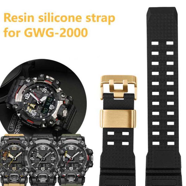 Bracelet de rechange en résine et Silicone pour montre Casio, deuxième génération, Big Mud King GWG-2000 GWG-2040F