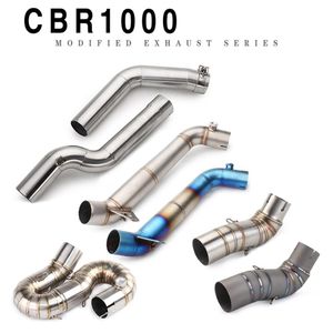 Pour CBR1000 Slip-on Moto Silencieux D'échappement Moyen Lien Tuyau Pour Honda CBR1000RR CBR 2008 2009 2010 2011 2013 2014 2015 2016223r