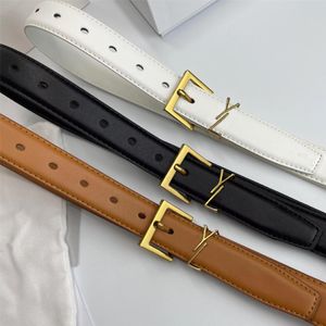 Pour les femmes de la ceinture de vache de luxe de la ceinture de vache de luxe 3cm ceintures Bronze boucle sier pour femmes