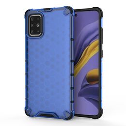 Pour les étuis de téléphone portable Samsung S21 Ultra Honeycomb Fall Proof Mobile Phone Case A20 A30 Transparent Couleur Hot Sell A50S Protective Case