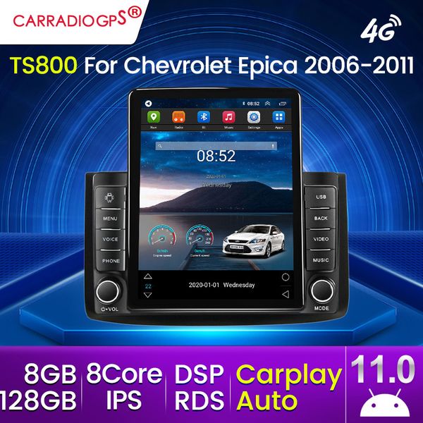 Pour Chev Epica 2006-2011 128G IPS RDS DSP Android 11 8 cœurs voiture dvd Radio voiture lecteur multimédia GPS Navigation Carplay Auto