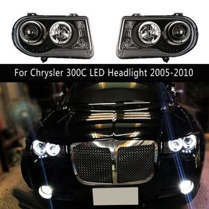 Pour Chrysler 300C phare LED 05-10 DRL feux de jour lampe avant feux de route ange oeil projecteur lentille accessoires de voiture