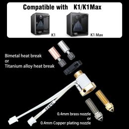Voor Creality K1/K1 Max Hotend Kit Keramische verwarmingsblok Mondstuk 300 ° C Extruder Hoge snelheid Hoge stroom voor ender-3 V3 KE-upgrade