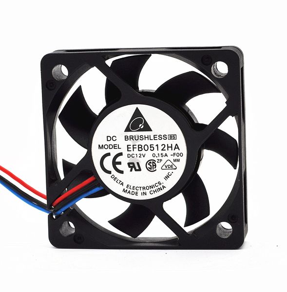 Pour Delta 3 fils 50*50*10mm 50mm EFB0512HA 5010 12V 0.15A 5cm ventilateur de refroidissement à vitesse PWM