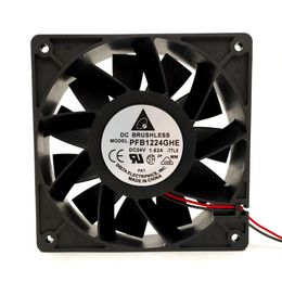 Voor Delta Electronics PFB1224GHE T500 DC 24V 1.62A 120x120x38mm 2-draads serverkoeler ventilator