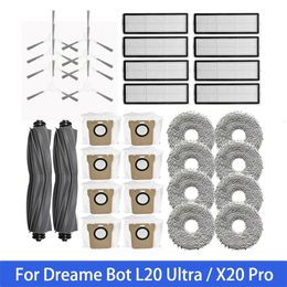 Pour DreamE Bot L20 Ultra / x20 Pro Accessoires latérale principale Brosse de brosse HEPA Filtre Mop Dust Sac Robot aspirateur Remplacement 240409