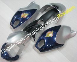 Para Ducati 696 796 795 M1000 M1100 Carenado 2009 2010 2011 2012 2013 Azul oscuro Plata ABS Motocicleta Aftermarket Kit (moldeo por inyección)