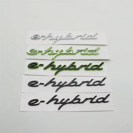 Pour E-hybrid Emblem Car Logo Sticker Side Fender Letter Badge Decal Nameplate258c