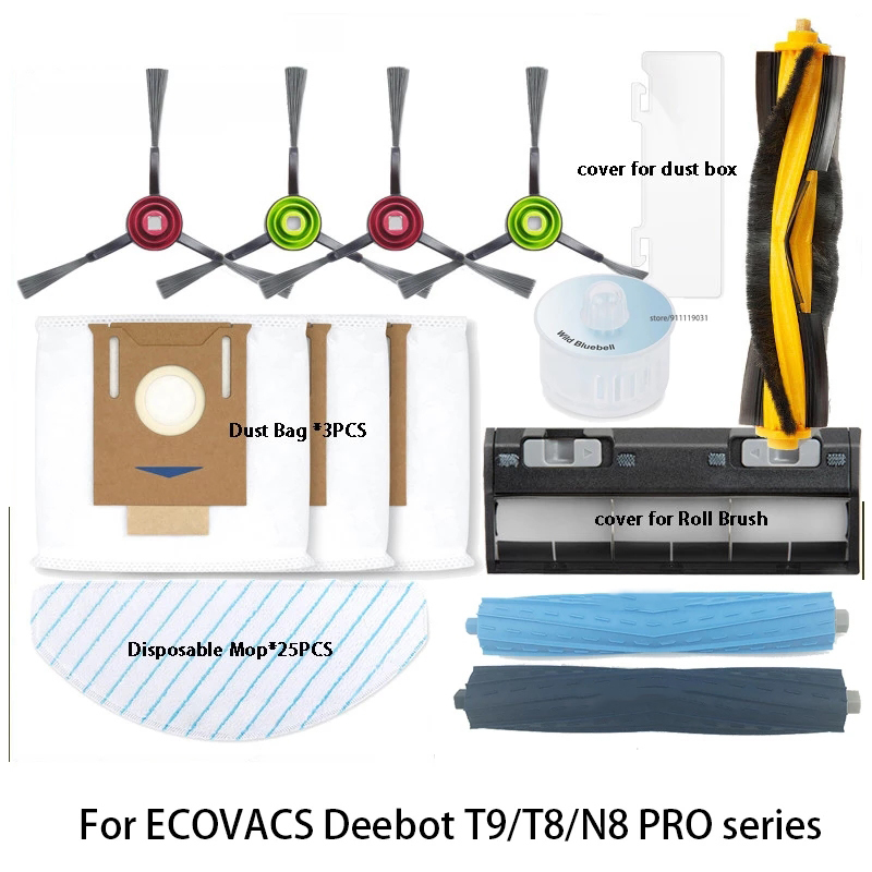 Für Ecovacs Deebot T9 AIVI T8 AIVI N8 Pro Series Roboter Staubsauger Seitenbürste Hauptstaubkasten Filter Zubehör Teile