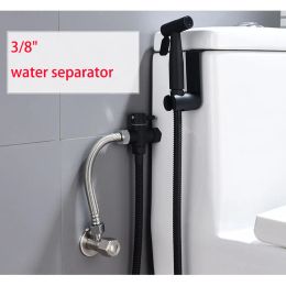 Voor Europa G3/8 "Toiletbidet Douche Water Separator 3 Way T-stuk adapterregelklep Douchekop Diverter Klep Chrome-vergulde