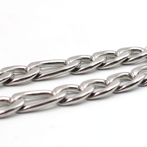 Para regalos de padre, cadena NK de acero inoxidable de plata pura de 12mm y 26mm, collar de cadena de eslabones Figaro para regalos de hombres, joyería