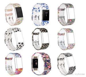 Pour Fitbit Charge 2 STRAP DE TRAPE COLORFE COLORFUR COLORSE SILICONE WATCHBAND BRACK BRACK BAND