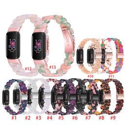Voor Fitbit Luxe Resin Horlogeband Oval Slim Fit Armband Horlogeband Luxe Vervanging Polsbandje met Metalen Secure Sluiting Smart Accessoires