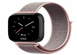 Voor Fitbit Versa 2 1 Lite Nylon Band Strap Sport Geweven Loop Horloge Polsband Bands6230519