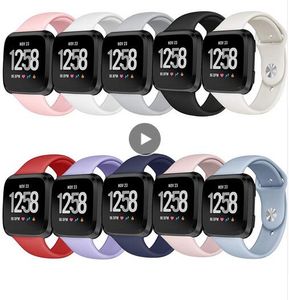 Voor fitbit versa band kleurrijke siliconen vervanging horlogeband slimme accessoires armband polsband kleine grote maat