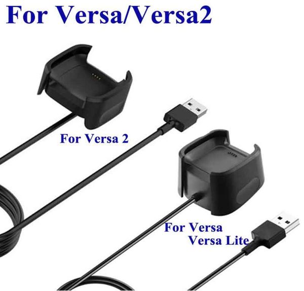 Pour Fitbit Versa Fitbit Versa Lite Versa 2 Version officielle remplacement Versa2 berceau de chargement Dock USB câble de données Base de bureau Ch4961410