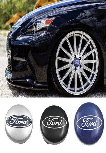 Para Ford tapas centrales de rueda de coche cubiertas de cubo de llanta 54mm emblema insignia para Fiesta Focus Fusion Escape decorativo 8764394