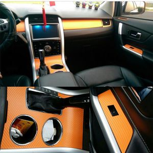 Pour Ford Edge 2010-2013 panneau de commande Central intérieur poignée de porte 3D/5D autocollants en Fiber de carbone autocollants style de voiture vinyle découpé